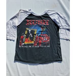 Rush Moving Pictures 1981 Tour Concert Jersey T-Shirt Large Neil Peart Lee